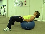 Swiss Ball Crunch Using Proper Form and Technique